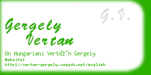 gergely vertan business card
